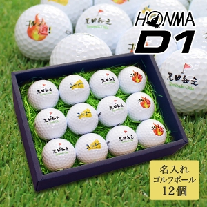 名入れゴルフボール12個セット【HONMA D1】